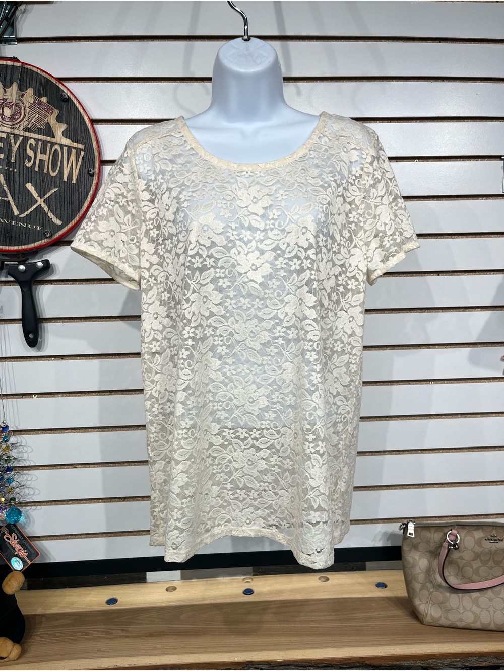 Stylus lace blouse size large - Picture 2 of 8